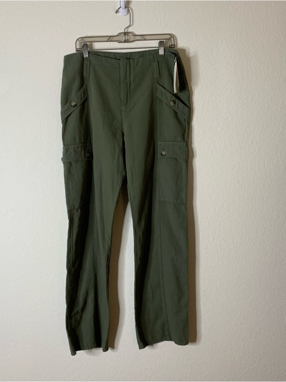 BA&SH Womens Green Khaki Dada Cargo Pants 42/10 NWT